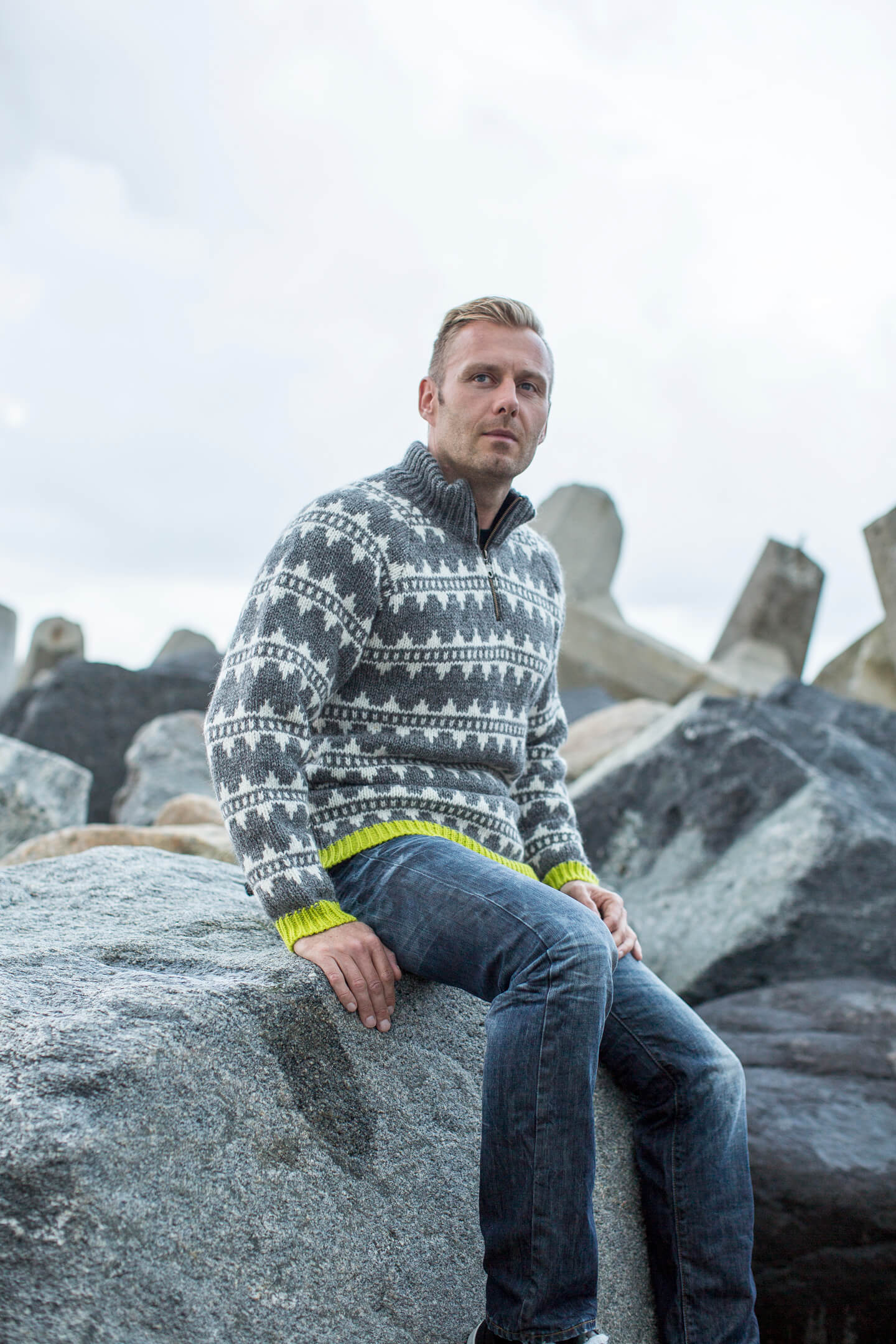 Mursten sværd Andragende Original Islandsk sweater fra Norwool af ren ny uld
