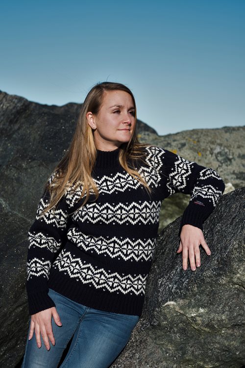 Islandsk sweater og Islandsk Strik ren ny uld NORWOOL