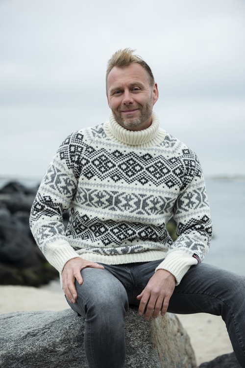 Mursten sværd Andragende Original Islandsk sweater fra Norwool af ren ny uld
